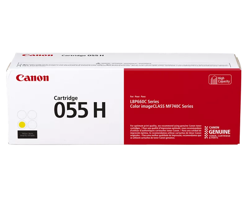 Canon 055H Original Yellow Toner Cartridge (3017C001) High Yield