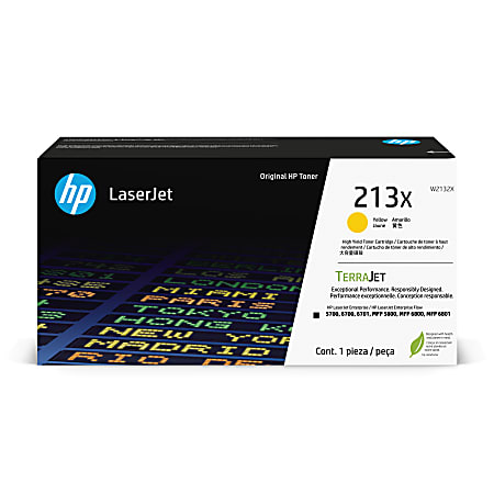 HP 213X W2132X Original Yellow Toner Cartridge High Yield