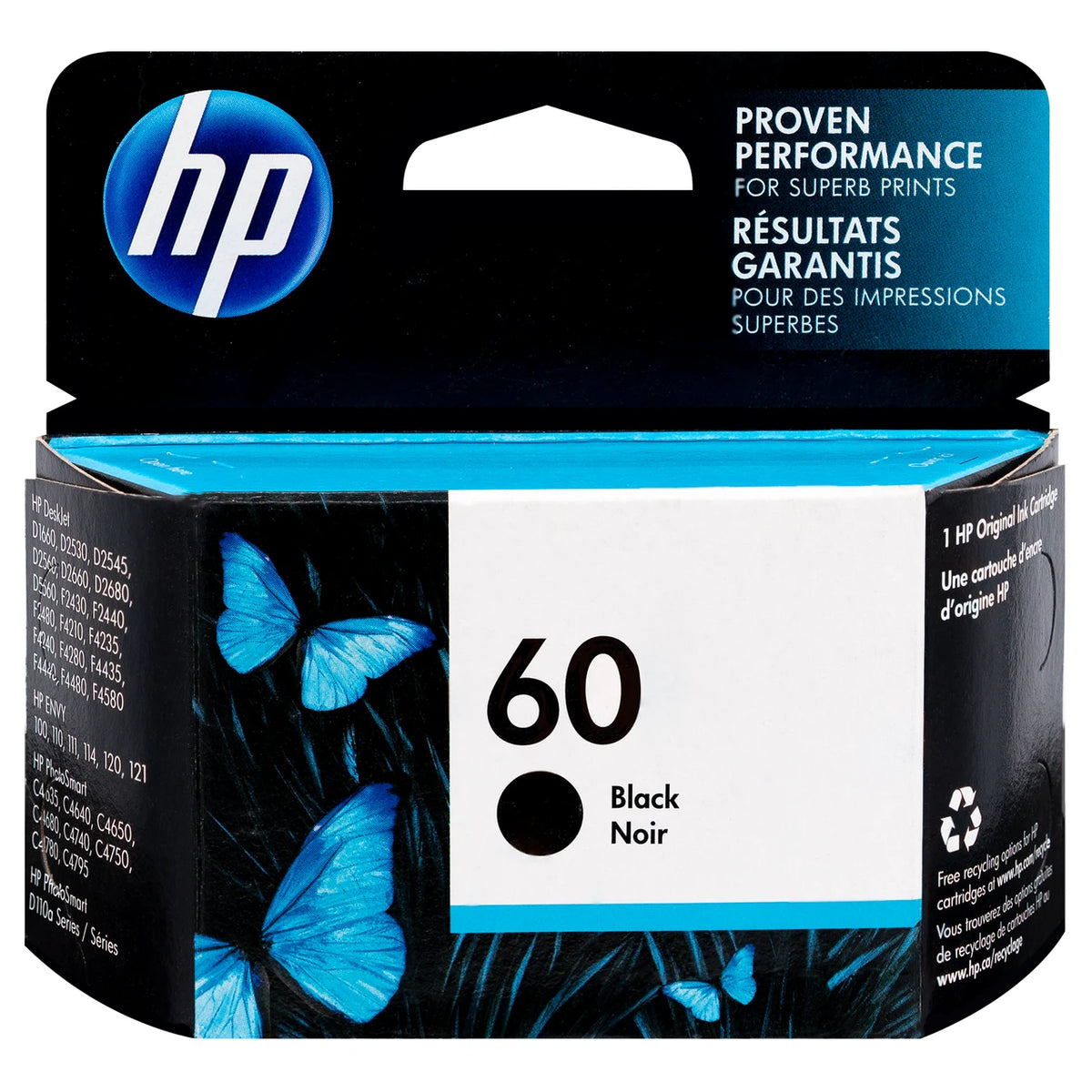 HP 60 Original Black Ink Cartridge (CC640WC)