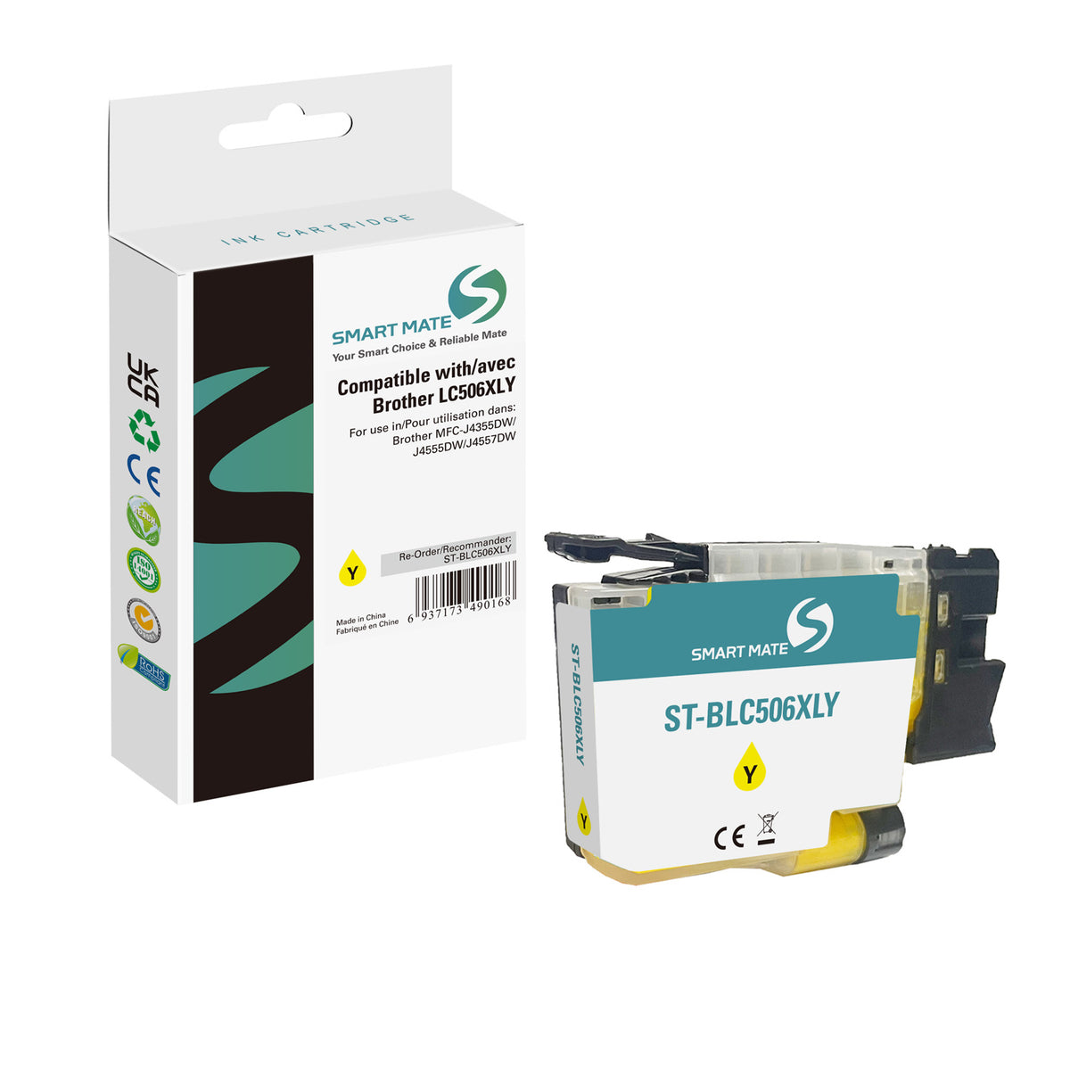 Smart Mate Compatible Brother LC506XL Yellow Ink Cartridge High Yield