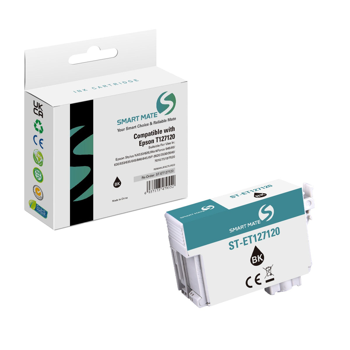 Smart Mate Compatible Epson T1271 Black Ink Cartridge (T127120)