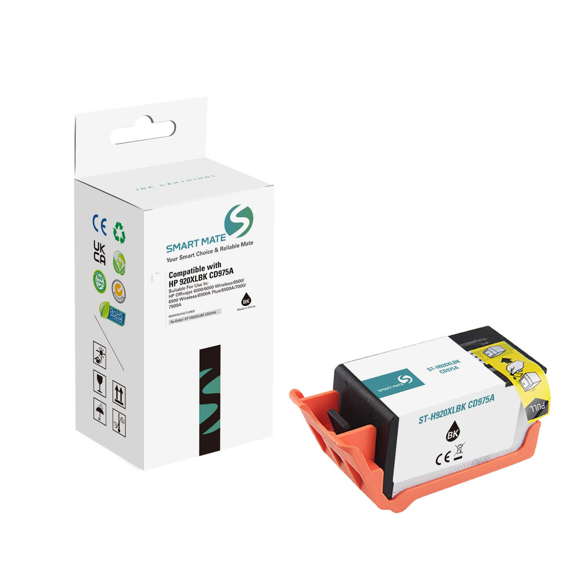 Smart Mate Compatible HP 920XL Black Ink Cartridge (CD975AN) High Yield