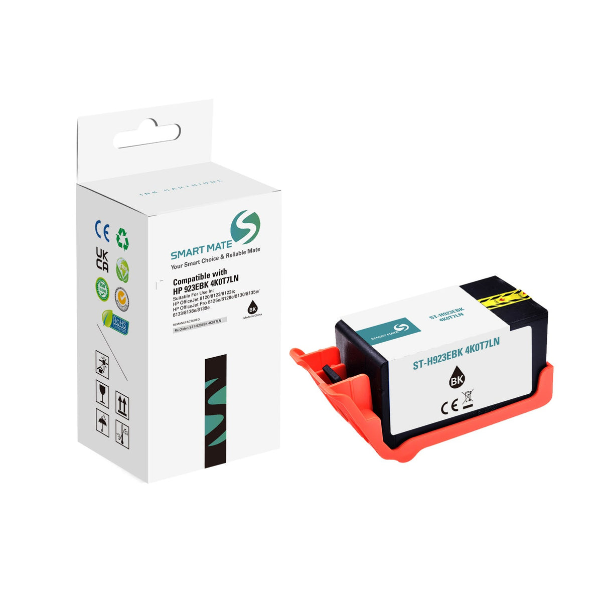 Smart Mate Compatible HP 923E Black Ink Cartridge (4K0T7LN) High Yield