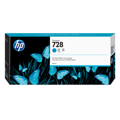 HP INKJET #728 CYAN (F9K17A) DESIGNJET T730/830 300ML