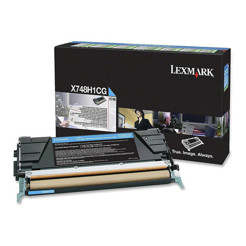 Lexmark X748H1CG Original Cyan Toner Cartridge - High Yield