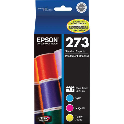 Epson T273520-S Original Ink Cartridge Combo (Photo Black/Cyan/Magenta/Yellow), OEM