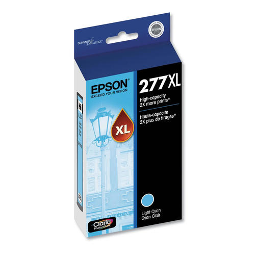 Epson T277XL520-S Original Light Cyan High Yield Ink Cartridge, OEM, for Expression Photo XP-850