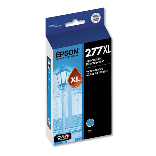 Epson T277XL220-S Original Cyan High Yield Ink Cartridge, OEM, for Expression Photo XP-850