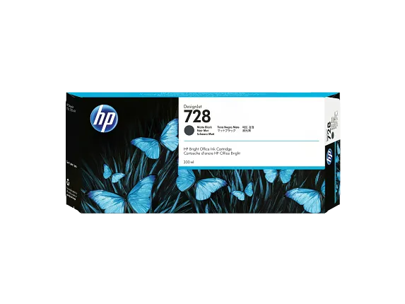 HP INKJET #728 MATTE BLACK (F9J68A) DESIGNJET T730/830 300ML