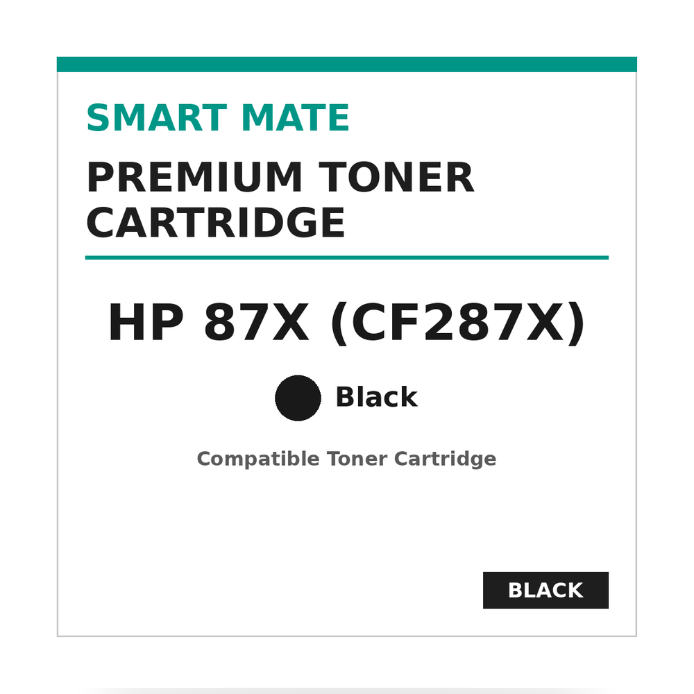 Smart Mate Compatible HP CF287X Black Toner Cartridge