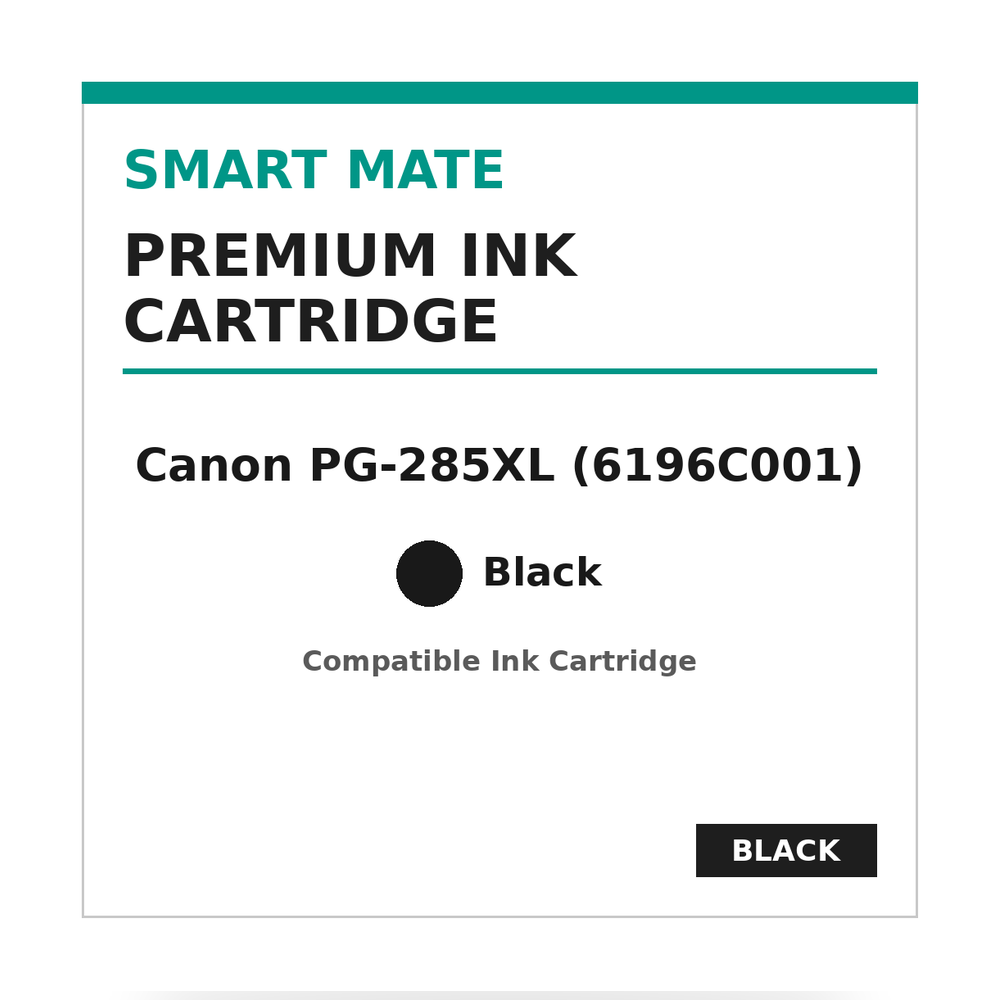Smart Mate Compatible Canon PG-285XL Black Ink Cartridge