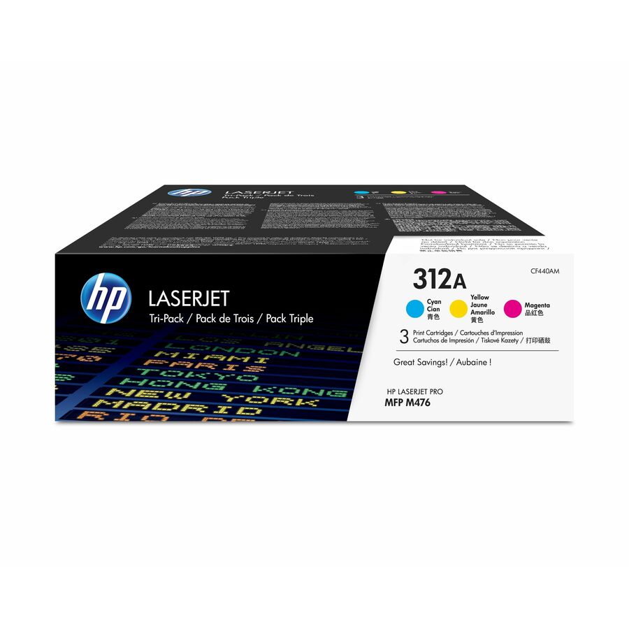 HP 312A CF440AM Original Cyan/Magenta/Yellow Toner Cartridge