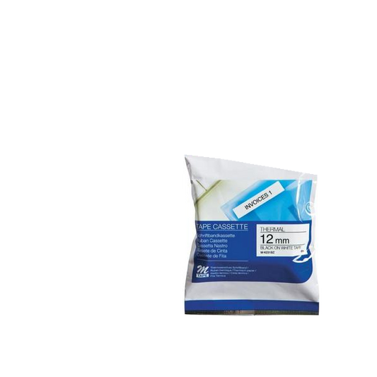 BROTHER TAPE MK231 BLACK/WHITE NON-LAMINATED 12MM X 8MM
