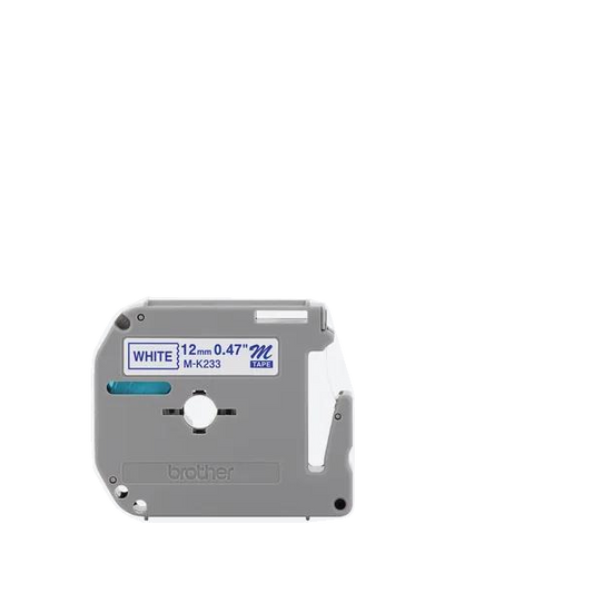 BROTHER TAPE MK233 BLUE/WHITE NON-LAMINATED 12MM X 8MM