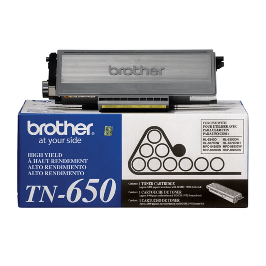 Brother TN650 Original Black Toner Cartridge High Yield