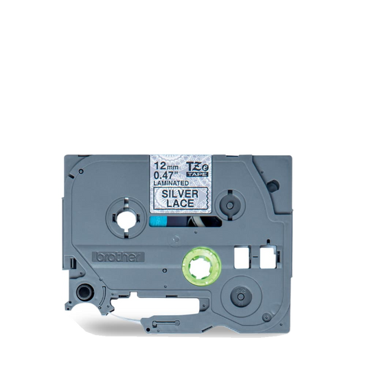 BROTHER P-TOUCH TAPE TZEMPSL31 BLACK ON SILVER 12MM X 4M