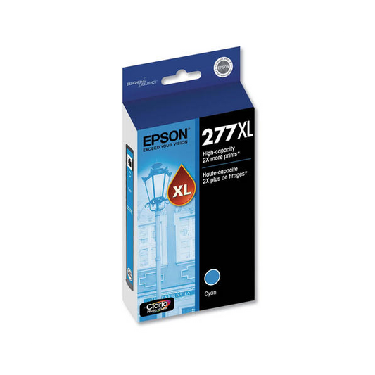 Epson T277XL220-S Original Cyan High Yield Ink Cartridge, OEM, for Expression Photo XP-850