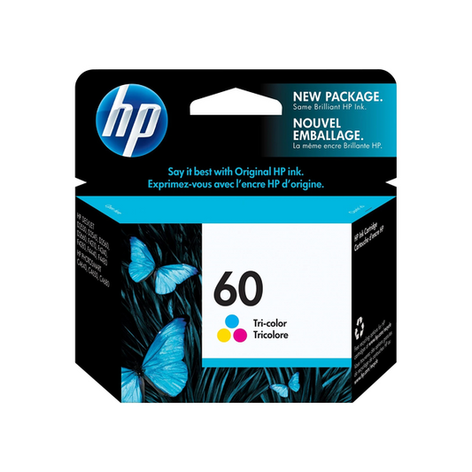 HP 60 Original Tricolor Ink Cartridge (CC643WC)