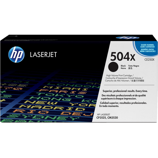 HP 504X CE250X Original Black Toner Cartridge High Yield