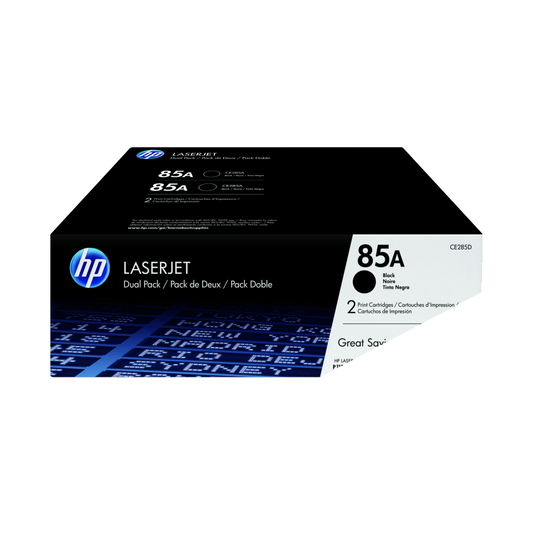 HP 85A CE285D Original Black Toner Cartridge 2 PACK