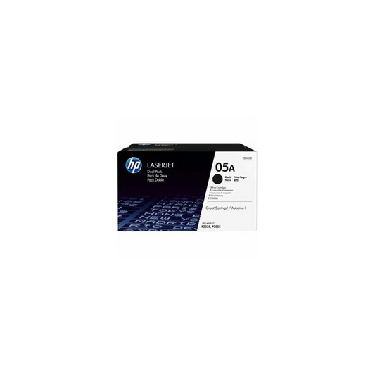 HP 05A CE505D Original Black Toner Cartridge 2 PACK