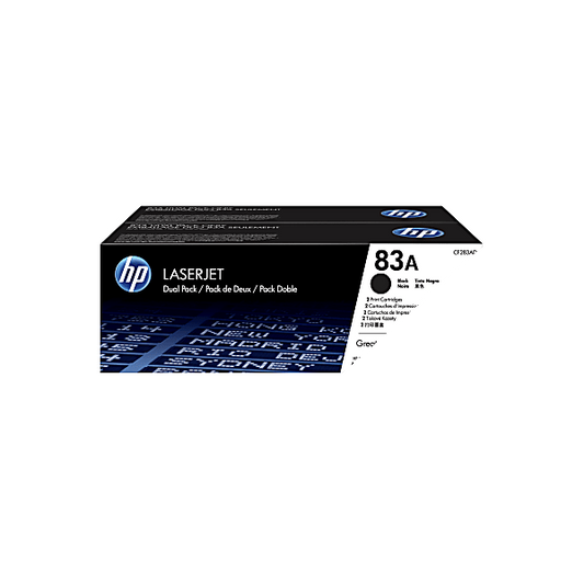 HP 83A Original Black Toner Cartridge 2 PACK(CF283AD)