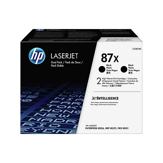 HP 87X Original Black Toner Cartridge High Yield-2PK (CF287XD)
