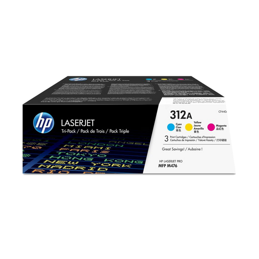 HP 312A Cartouches de toner Ens. de 3 tricolore CF440AM