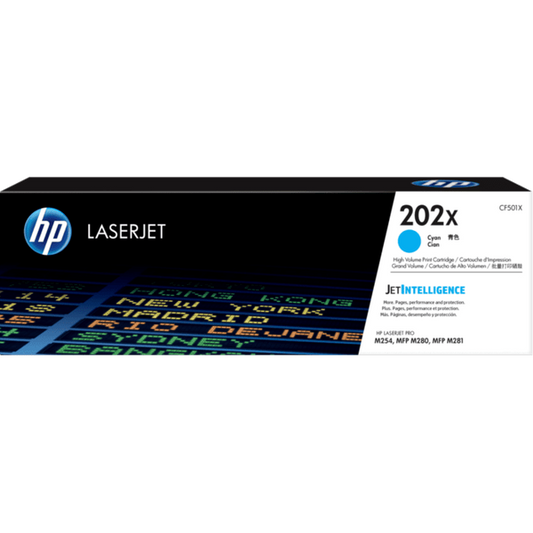 HP 202X CF501X Original Cyan Toner Cartridge High Yield
