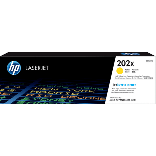 HP 202X CF502X Original Yellow Toner Cartridge High Yield