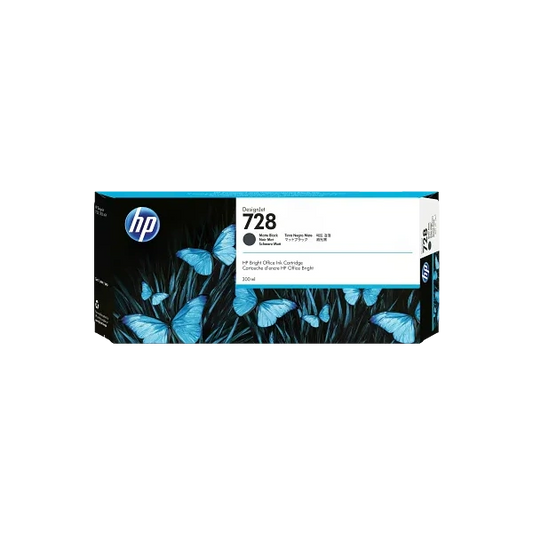 HP INKJET #728 MATTE BLACK (F9J68A) DESIGNJET T730/830 300ML