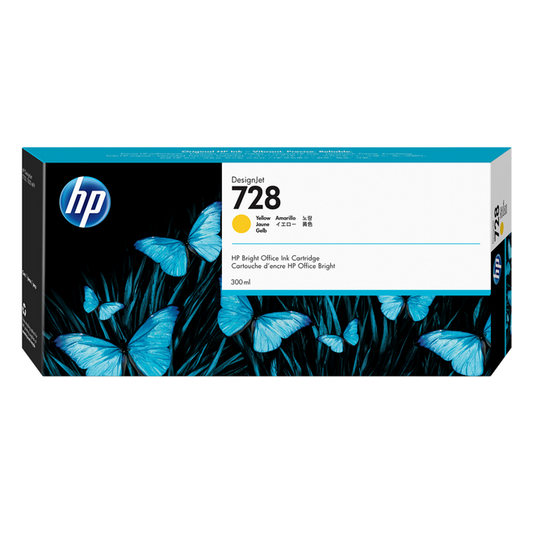 HP INKJET #728 YELLOW (F9K15A) DESIGNJET T730/830  300ML