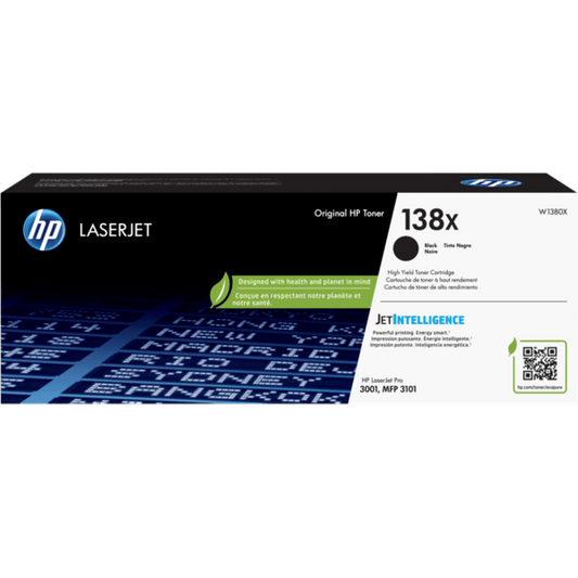 HP 138X W1380X Original Black Toner Cartridge High Yield