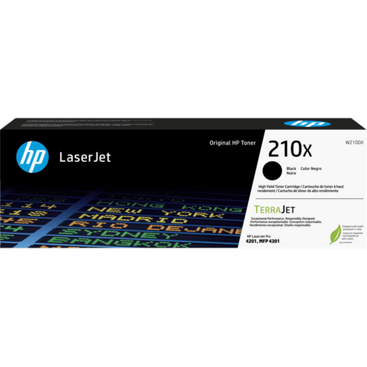 HP 210X W2100X Original Black Toner Cartridge High Yield
