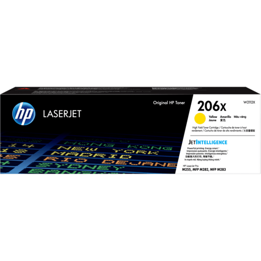 HP 206X W2112X Original Yellow Toner Cartridge High Yield