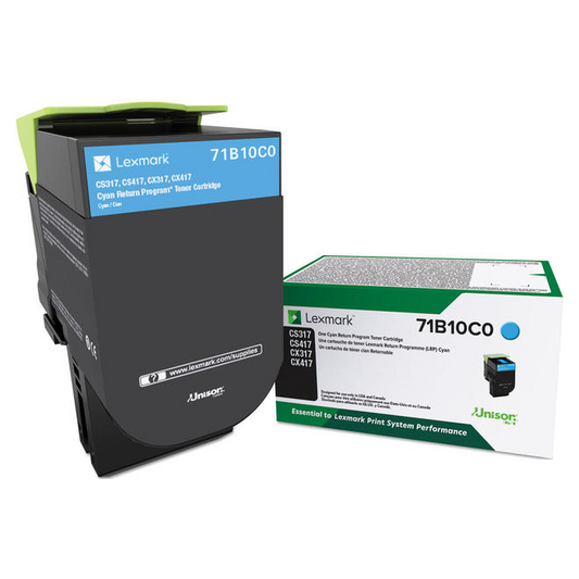 Lexmark 71B10C0 Original Cyan Toner Cartridge