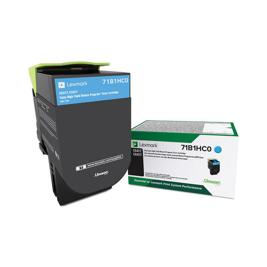 Lexmark 71B1HC0 Original Cyan Toner Cartridge - High Yield