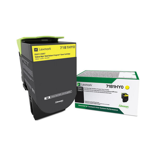 Lexmark 71B1HY0 Original Yellow Toner Cartridge - High Yield