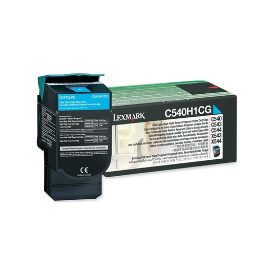 Lexmark C540H1CG Original Cyan Toner Cartridge - High Yield