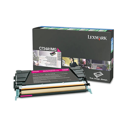 Lexmark C734A1MG Original Magenta Toner Cartridge - Return Program