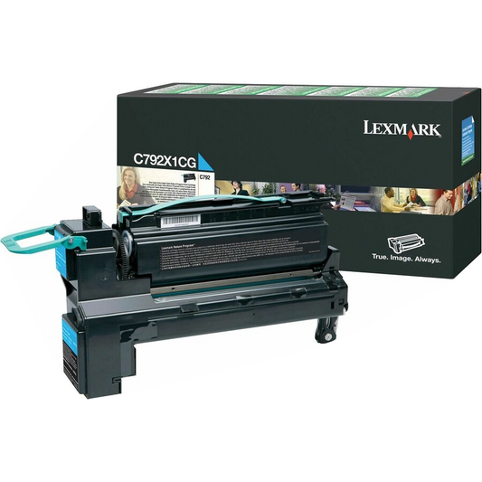 Lexmark C792X1CG Original Cyan Toner Cartridge High Yield
