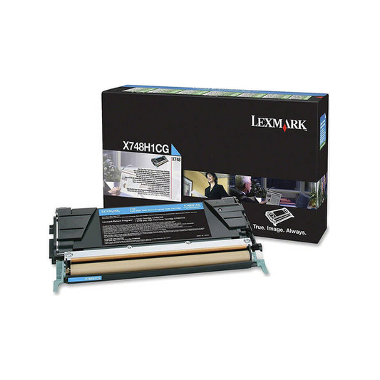 Lexmark X748H1CG Original Cyan Toner Cartridge - High Yield