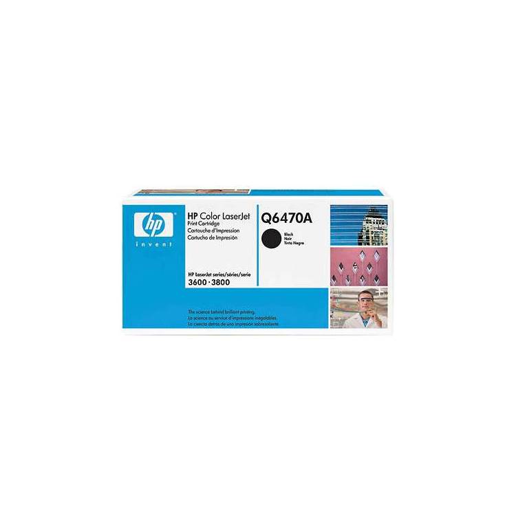 HP 501A Q6470A Original Black Toner Cartridge