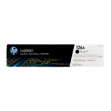 HP 126A Original Black Toner Cartridge 2 PACK (CE310AD)