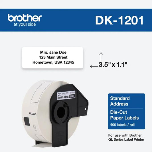 BROTHER DK1201 STANDARD SHIPPING LABELS 29MM X 90,3MM