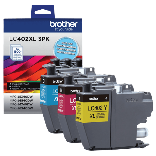 Brother LC402XL Original Cyan/Magenta/Yellow Ink Cartridge High Yield
