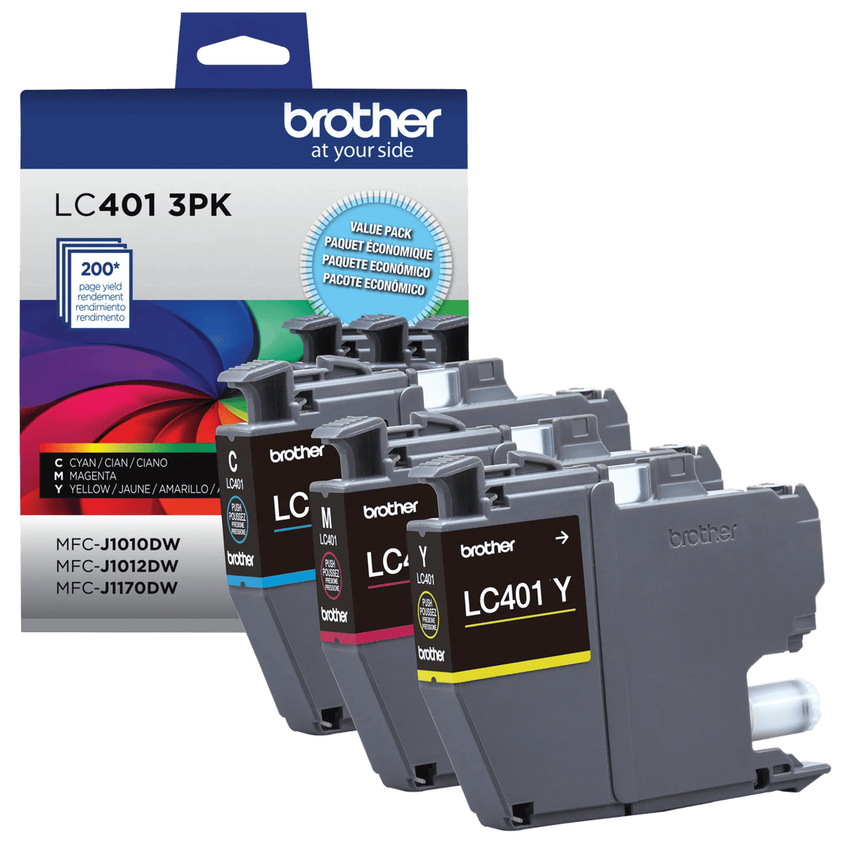 Brother LC401 Original Cyan/Magenta/Yellow Ink Cartridge