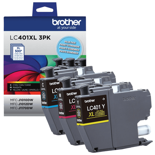 Brother LC401XL Original Cyan/Magenta/Yellow Ink Cartridge High Yield
