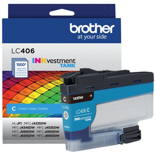 Brother LC406 Original Cyan Ink Cartridge