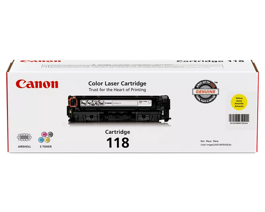 Canon 118 Original Yellow Toner Cartridge (2659B001)